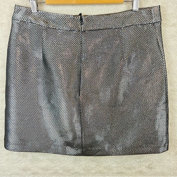 NWT H&M Conscious Silver Metallic Mini Skirt Size 14 - Picture 7 of 14